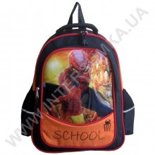 Рюкзак детский SCHOOL с ортопедической спинкой 158spider_black на 2 отдела