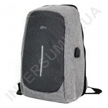Міський рюкзак-антизлодій EBOX 67115_grey з відділом під ноутбук+usb
