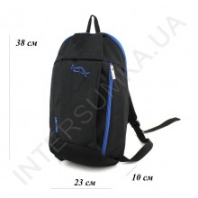 Рюкзак городской молодежный Wallaby 151 черный с синей отделкой