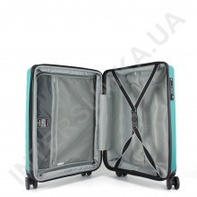 Полипропиленовый чемодан CONWOOD малый PPT002/20 с расширением зелёный (44/52 литра)