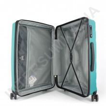 Полипропиленовый чемодан CONWOOD средний PPT002/24 с расширением зелёный (70/84 литра)