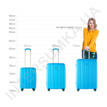 Полипропиленовый чемодан средний CONWOOD PPT001/24 серый (75 литров)