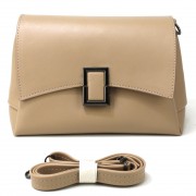 Небольшая каркасная сумка женская кросс-боди Voila 548198 бежевая