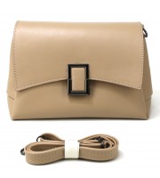 Небольшая каркасная сумка женская кросс-боди Voila 548198 бежевая