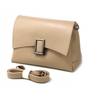 Небольшая каркасная сумка женская кросс-боди Voila 548198 бежевая