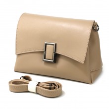 Небольшая каркасная сумка женская кросс-боди Voila 548198 бежевая