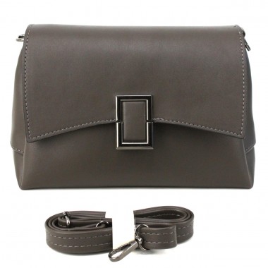 Заказать Небольшая каркасная сумка женская кросс-боди Voila 548192 серая в Intersumka.ua