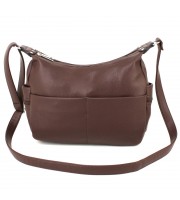 Вместительная сумка-хобо Voila 709151 коричневая