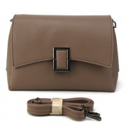 Небольшая каркасная сумка женская кросс-боди Voila 548196 мокко Небольшая каркасная сумка женская кросс-боди Voila 548196 мокко