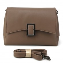 Небольшая каркасная сумка женская кросс-боди Voila 548196 мокко Небольшая каркасная сумка женская кросс-боди Voila 548196 мокко