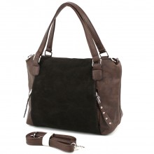 Повседневная женская сумка Voila 50233806 коричневая с натуральным замшем