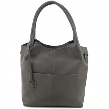 Повседневная вместительная женская сумка-хобо Voila 50676 серая