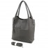 Повседневная вместительная женская сумка-хобо Voila 50676 серая фото 1