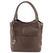 Повседневная вместительная женская сумка-хобо Voila 50677 коричневая