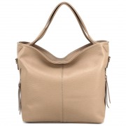 Вместительная женская сумка-хобо Voila 510242 бежевая Вместительная женская сумка-хобо Voila 510242 бежевая