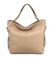 Вместительная женская сумка-хобо Voila 510242 бежевая