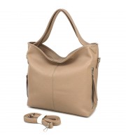 Вместительная женская сумка-хобо Voila 510242 бежевая