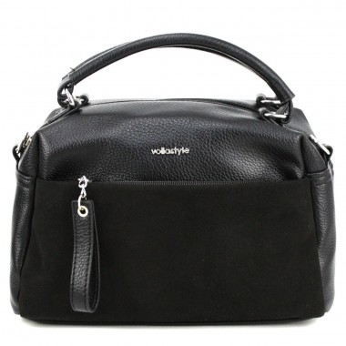 Замовити Невелика сумка крос-боді Voila 79715002 чорна з натуральною замшею в Intersumka.ua