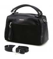 Небольшая сумка кросс-боди Voila 79715002 черная с натуральной замшей