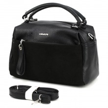 Невелика сумка крос-боді Voila 79715002 чорна з натуральною замшею