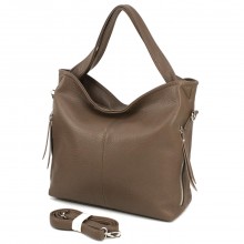 Вместительная женская сумка-хобо Voila 510243 коричневая