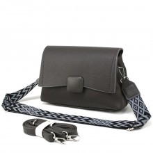 Небольшая женская сумка кросс-боди из экокожи Voila 57049241-62 серая Небольшая женская сумка кросс-боди из экокожи Voila 57049241-62 серая