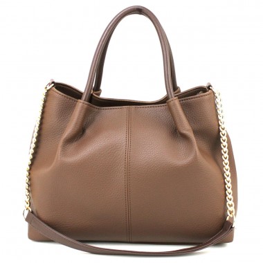 Заказать Вместительная женская сумка из экокожи Voila 5466877 коричневая в Intersumka.ua