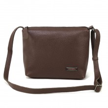 Кожаная женская сумка кросс-боди Borsacomoda 810037 коричневая