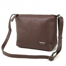 Кожаная женская сумка кросс-боди Borsacomoda 810037 коричневая