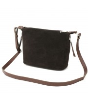 Сумка женская кросс-боди из натуральной кожи с натуральной замшей Borsacomoda 80903706 коричневая