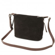 Сумка женская кросс-боди из натуральной кожи с натуральной замшей Borsacomoda 80903706 коричневая