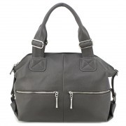 Классическая женская сумка из экокожи на плечо Voila 562158 серая