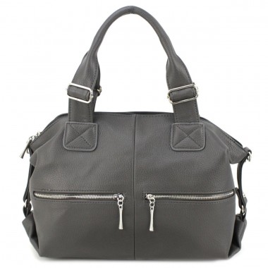 Заказать Классическая женская сумка из экокожи на плечо Voila 562158 серая в Intersumka.ua