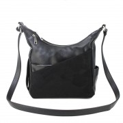 Повседневная женская сумка Voila 58415022239 черная с замшей