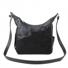 Повседневная женская сумка Voila 58415022239 черная с замшей