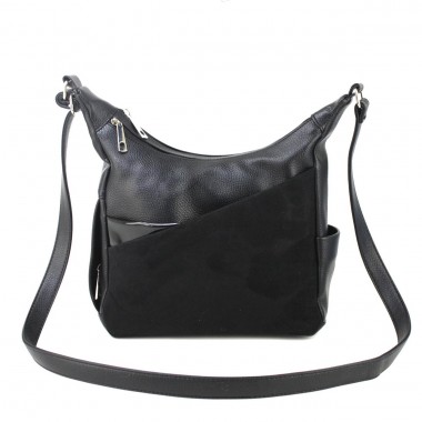 Заказать Повседневная женская сумка Voila 58415022239 черная с замшей в Intersumka.ua