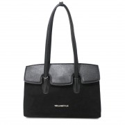 Каркасная женская сумка Voila 58315022 черная с замшей