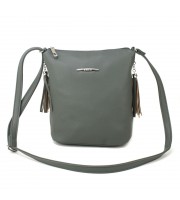 Сумка мессенджер женская из экокожи Voila 678171 серо-зеленая