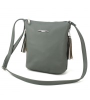 Сумка мессенджер женская из экокожи Voila 678171 серо-зеленая