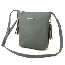 Сумка мессенджер женская из экокожи Voila 678171 серо-зеленая