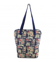 Женская сумка шопер Wallaby 2704.100 синяя с красным