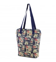 Женская сумка шопер Wallaby 2704.100 синяя с красным