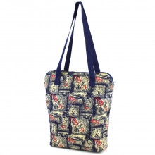 Жіноча сумка шопер Wallaby 2704.100 синя з червоним