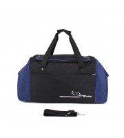 Сумка спортивная Wallaby 447 черная с синими вставками