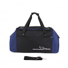 Сумка спортивная Wallaby 447 черная с синими вставками