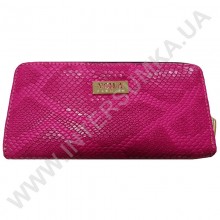 Шкіряний жіночий гаманець Voila (Wallaby) 0038 рожева змія