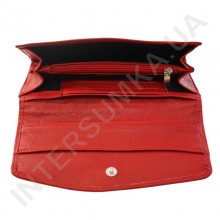 Женский кожаный кошелек с наружной монетницей BK Leather 501-04 (Турция) красный гладкий