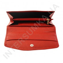 Женский кожаный кошелек с наружной монетницей BK Leather 501-4 (Турция) красный флотар