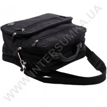 Сумка чоловіча на два відділення з пластмасовою ручкою Wallaby 2653 чорна