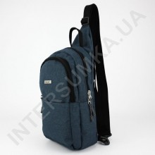 Рюкзак городской на одной лямке (слинг) на два отдела Wallaby 112 синий.